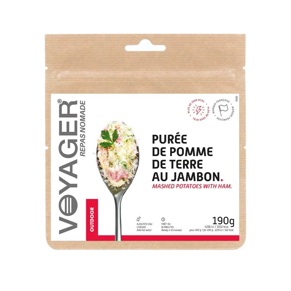 Purée de pommes de terre au jambon