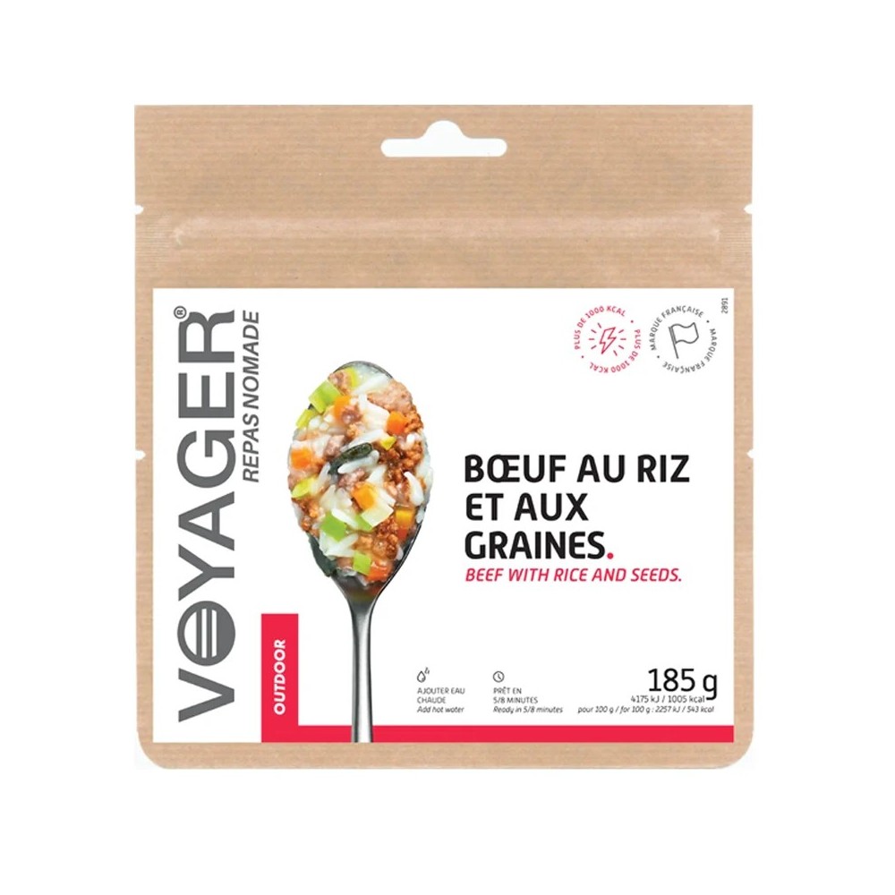 Boeuf au riz et aux graines