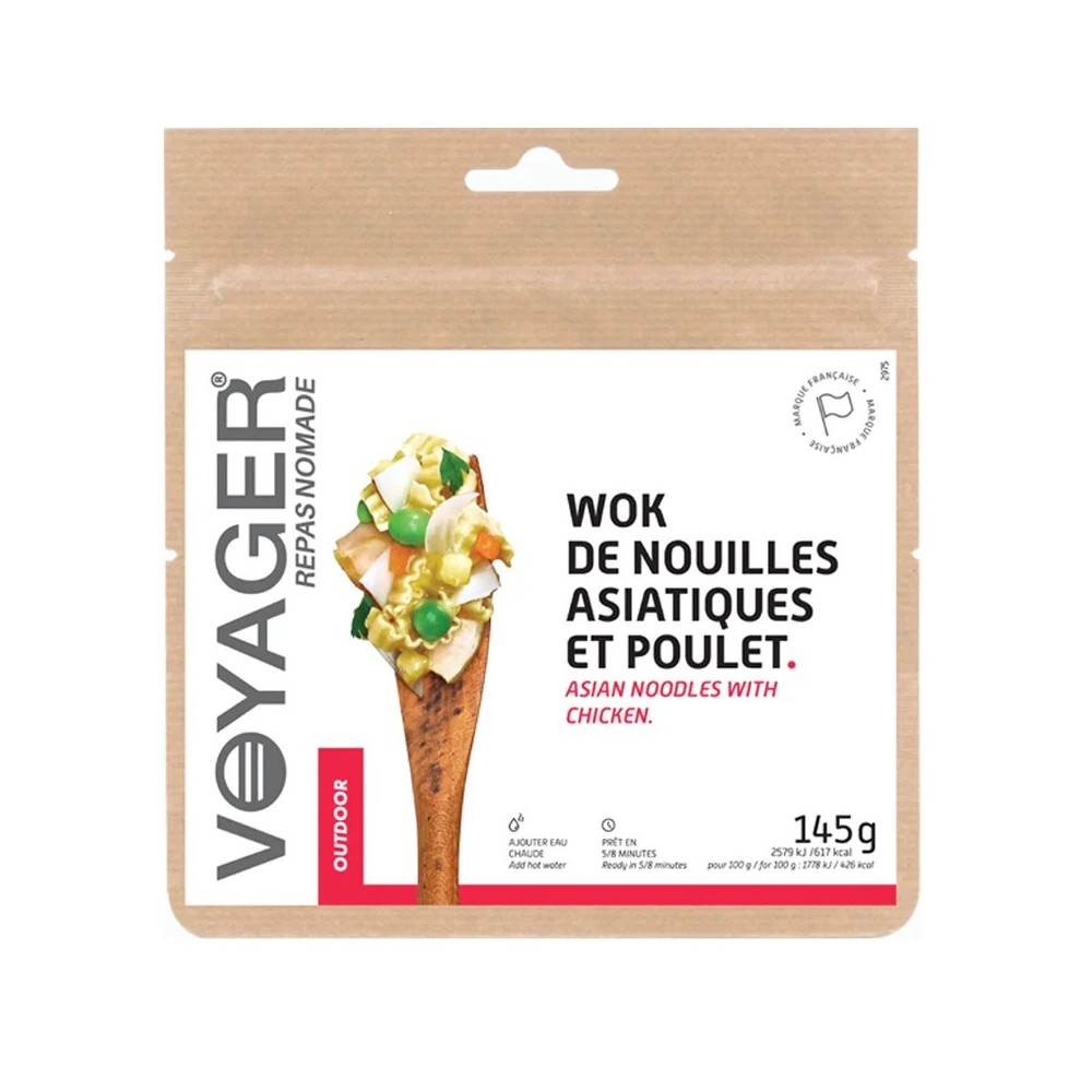 Wok de nouilles asiatiques et poulet