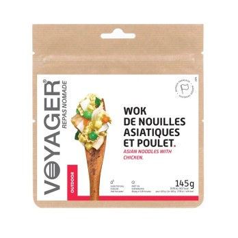 Wok de nouilles asiatiques et poulet