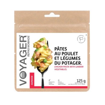 Pâtes au poulet et aux légumes du potager