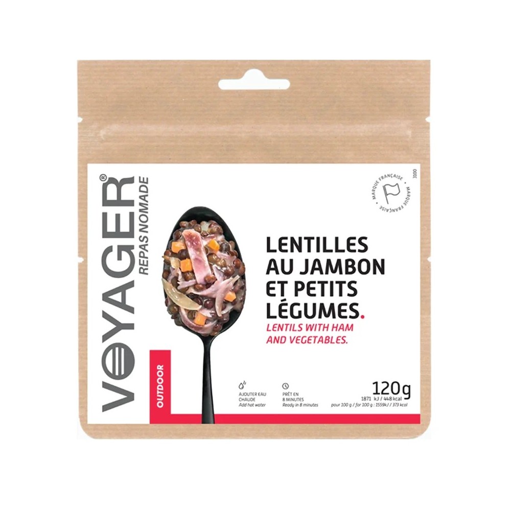 Lentilles au jambon et petits légumes