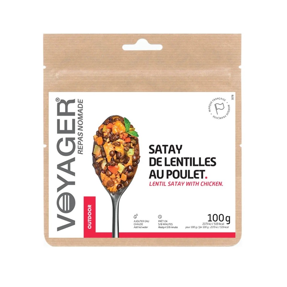 Satay de lentilles et de poulet
