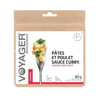 Pâtes et poulet sauce curry