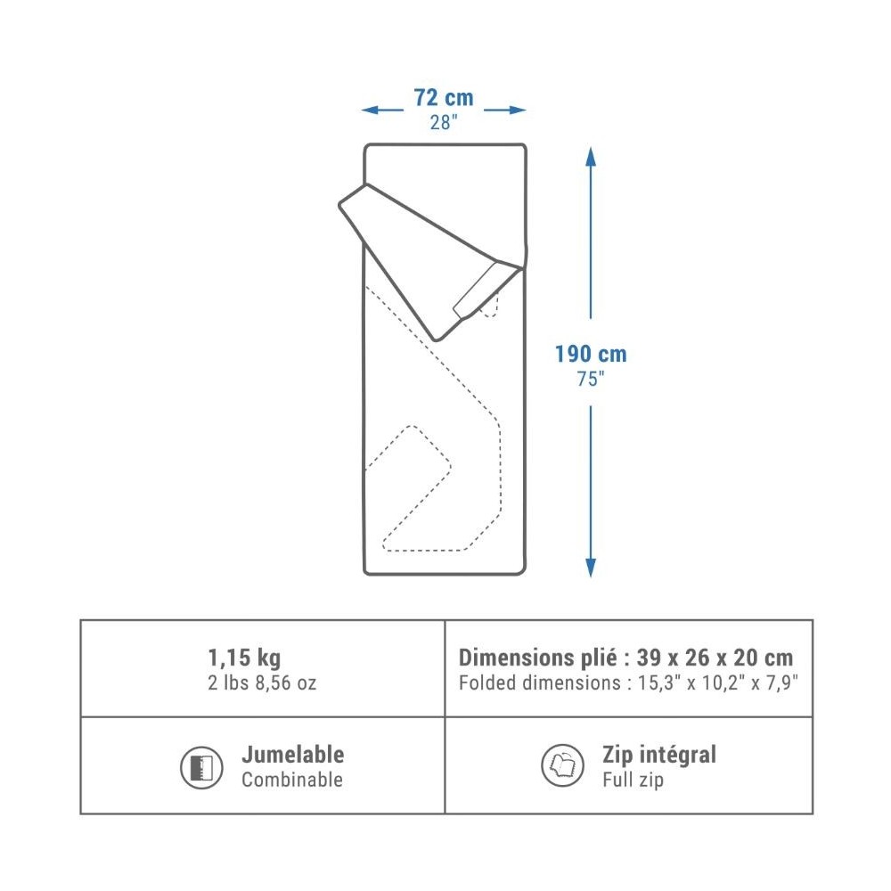 Bivouac sleeping bag 15°