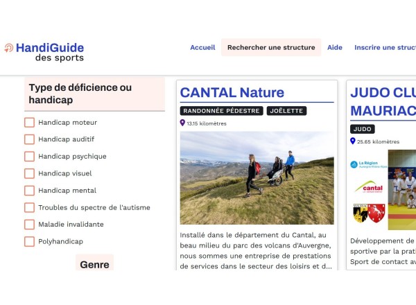 Le Handi Guide des Sports référence CANTAL Nature !